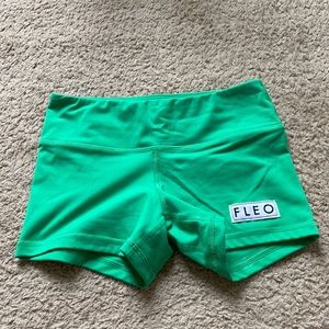 Green fleo shorts